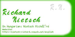 richard nietsch business card